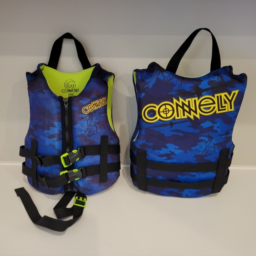 2 Connelly Blue Camouflage Child’s Swim Life Vest